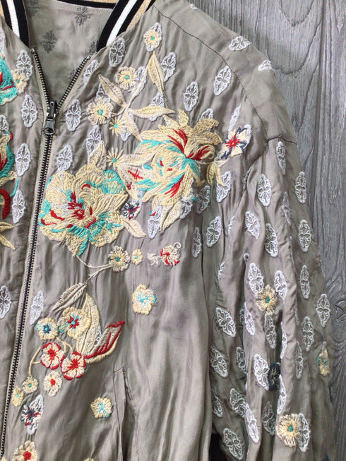 Johnny Was Size X-Small Reversible Bomber Jacket